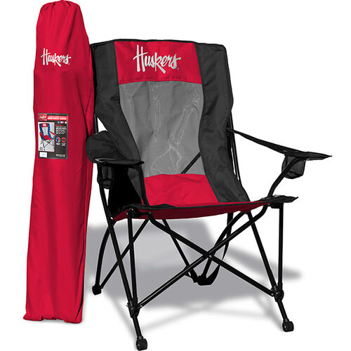 Front of Rawlings Red and Black NCAA Nebraska Cornhuskers High Back Chair With Team Logo SKU #09403089518