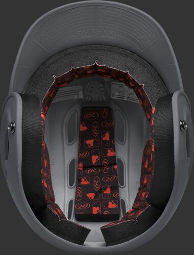 Inside padding of a graphite R16MS senior size Velo batting helmet