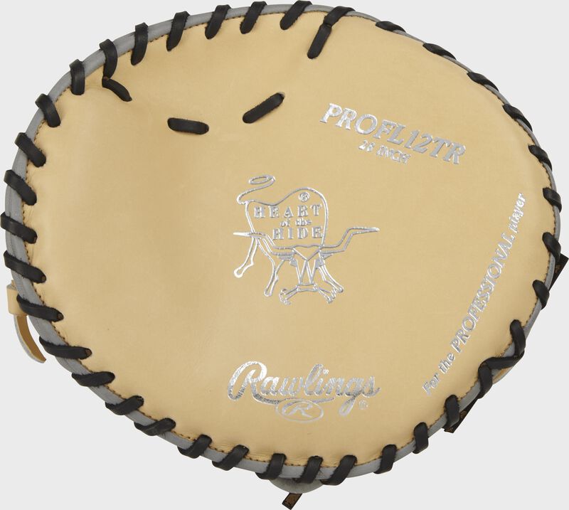 Shell palm view of camel and black Heart of the Hide 28-in Francisco Lindor Training Mitt