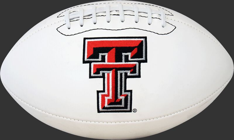 White NCAA Texas Tech Red Raiders Football With Team Logo SKU #05733063121