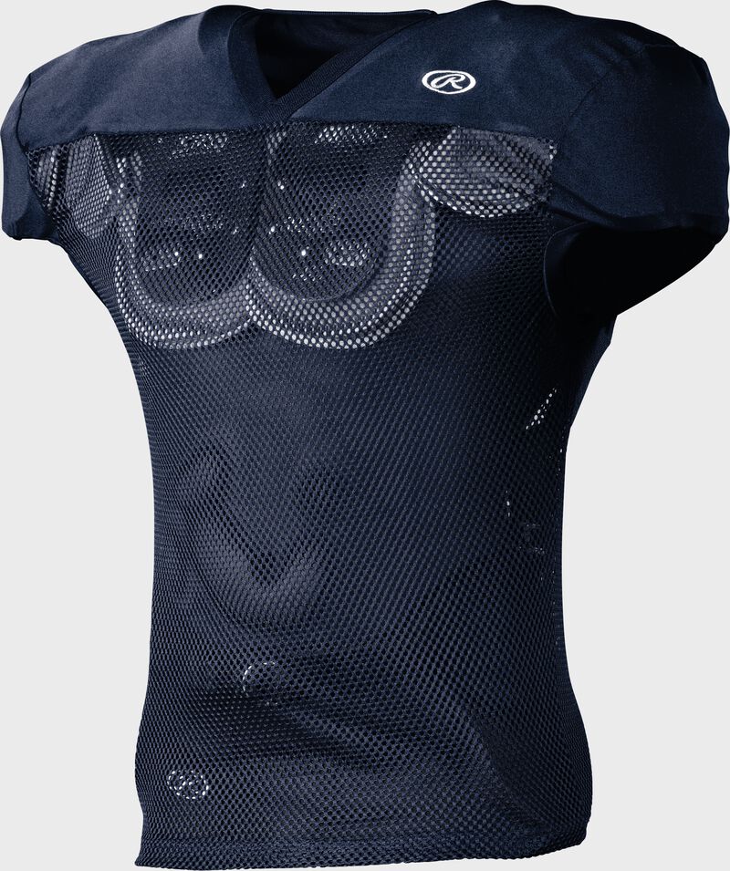 Front of Rawlings Navy Adult Practice Football Jersey  - SKU #FJPR1