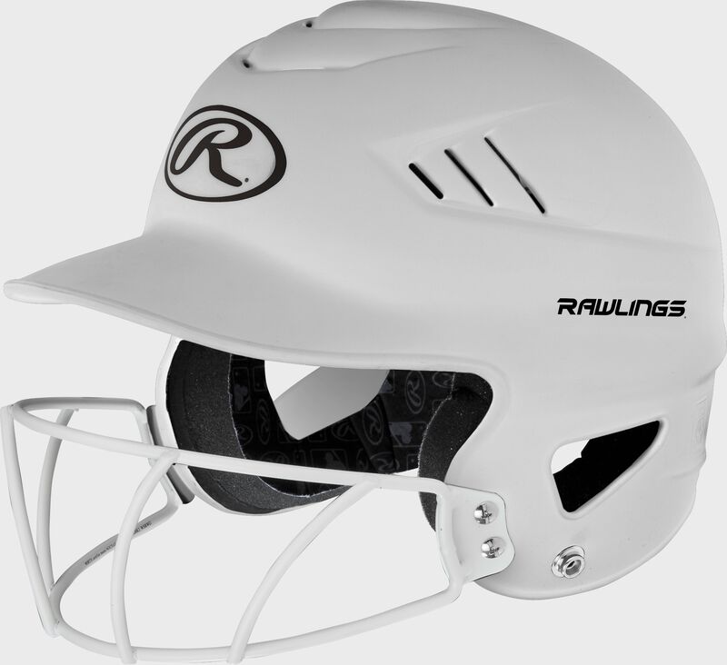 Front left-side view of Coolflo High School/College Batting Helmet - SKU: RCFHLFG
