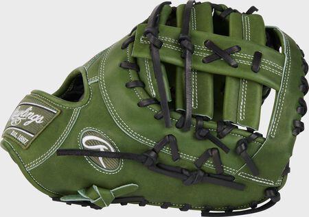 Heart of the Hide Military Green First Base Mitt