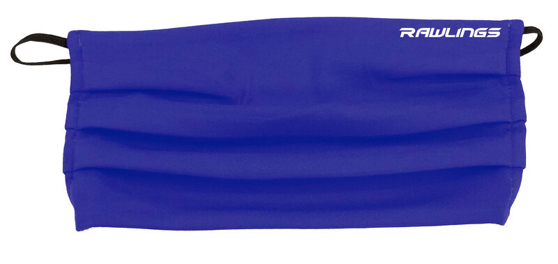 A blue Rawlings performance sports mask with a Rawlings on the top right - SKU: RMSK-BLU