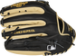 Pinky back view of black and camel 2021 Heart of the Hide R2G 12.75-inch outfield glove image number null