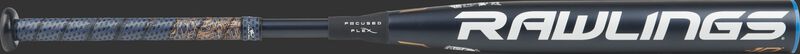 FPPE10 Quatro Pro end-load fastpitch bat with a black barrel and white Rawlings logo