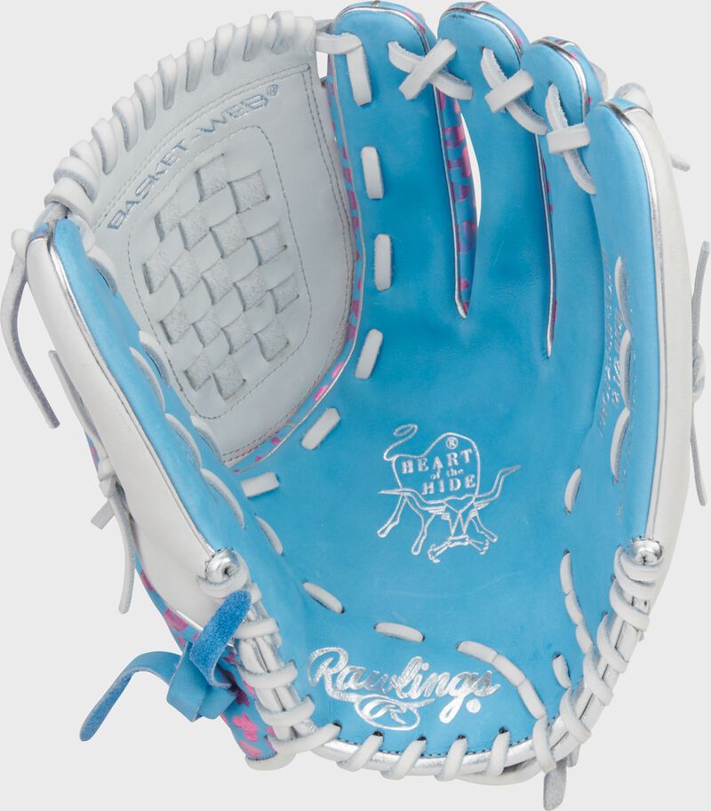 Palm of a Heart of the Hide 12.5-inch Foil Print Fastpitch Softball Glove
