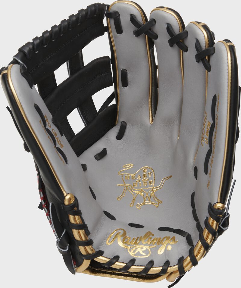 Shell palm view of Bryce Harper Heart of the Hide outfield glove