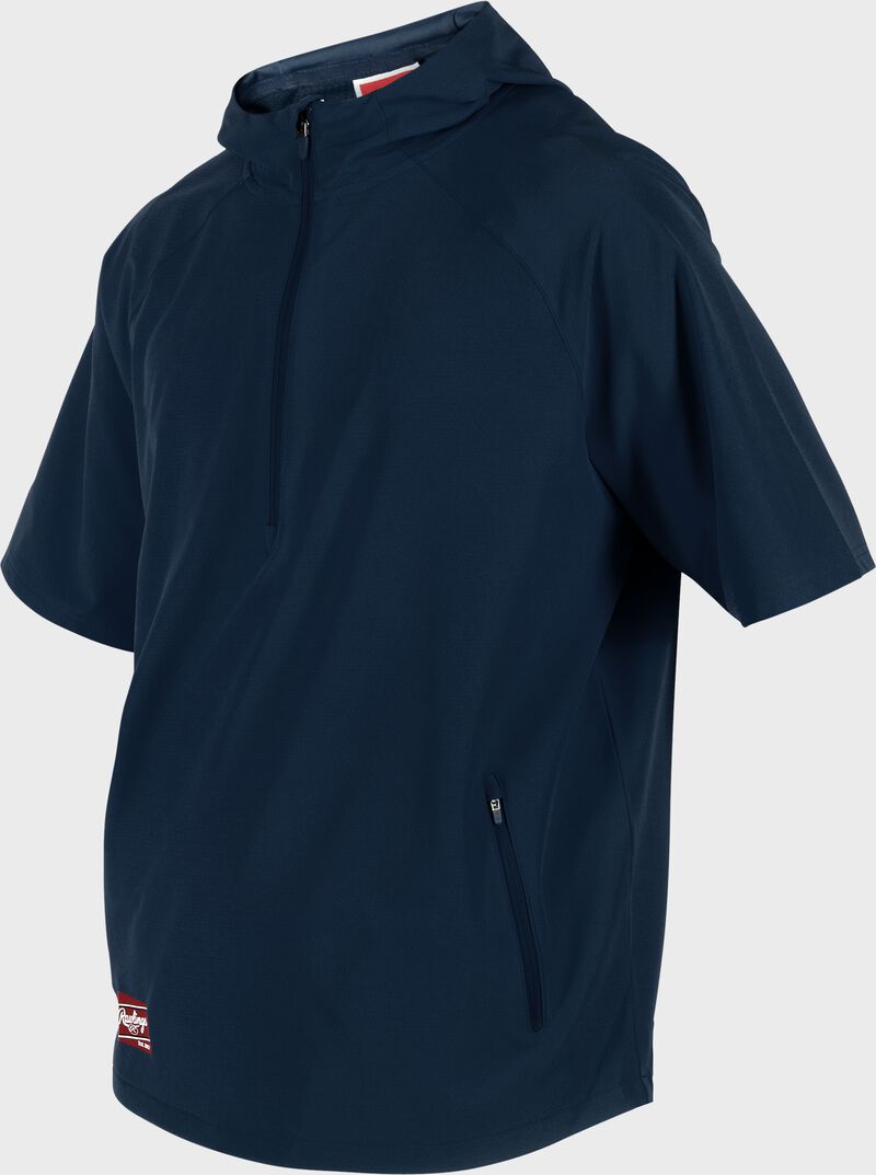 Rawlings ColorSync Short Sleeve Hoodie, Youth M, Navy