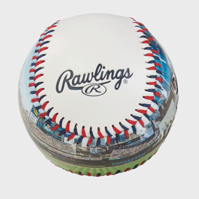 Rawlings logo on a Minnesota Twins team stadium ball