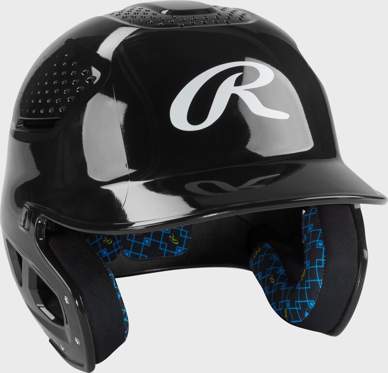 Rawlings RX2 Gloss Baseball Batting Helmet, Black, Senior