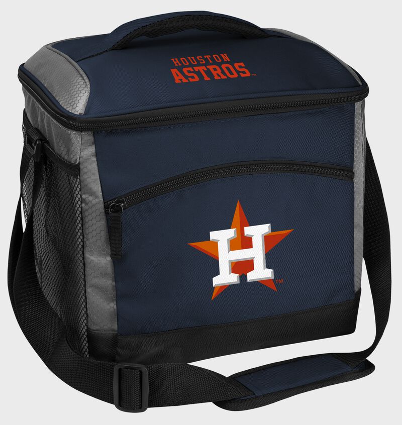 A Houston Astros 24 can soft sided cooler