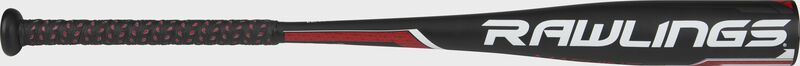 White Rawlings logo on a Rawlings Machine USA bat with a black barrel - SKU: MODUS8MC8