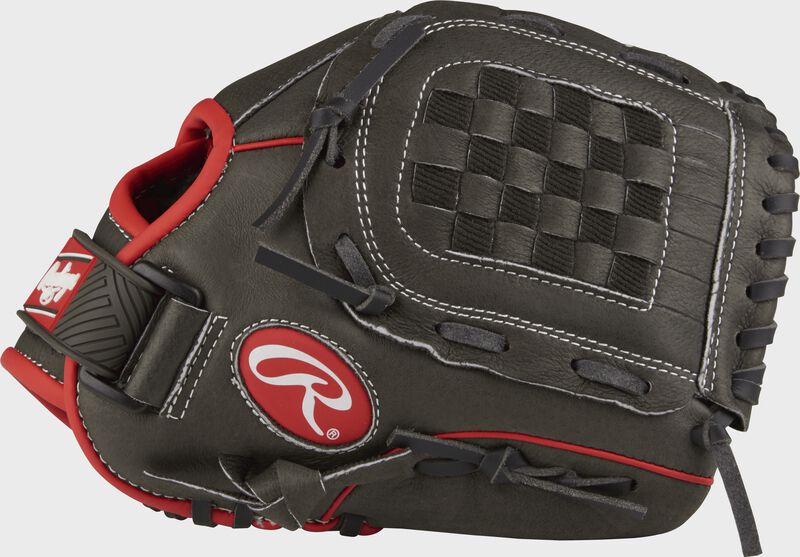 Thumb view of a dark shadow MPL105DSB Mark of a Pro Light 10.5-inch youth glove with a dark shadow Basket web loading=