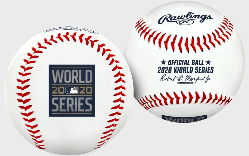 A 2020 World Series Replica baseball with the World Series logo stamp - SKU: 35010032276