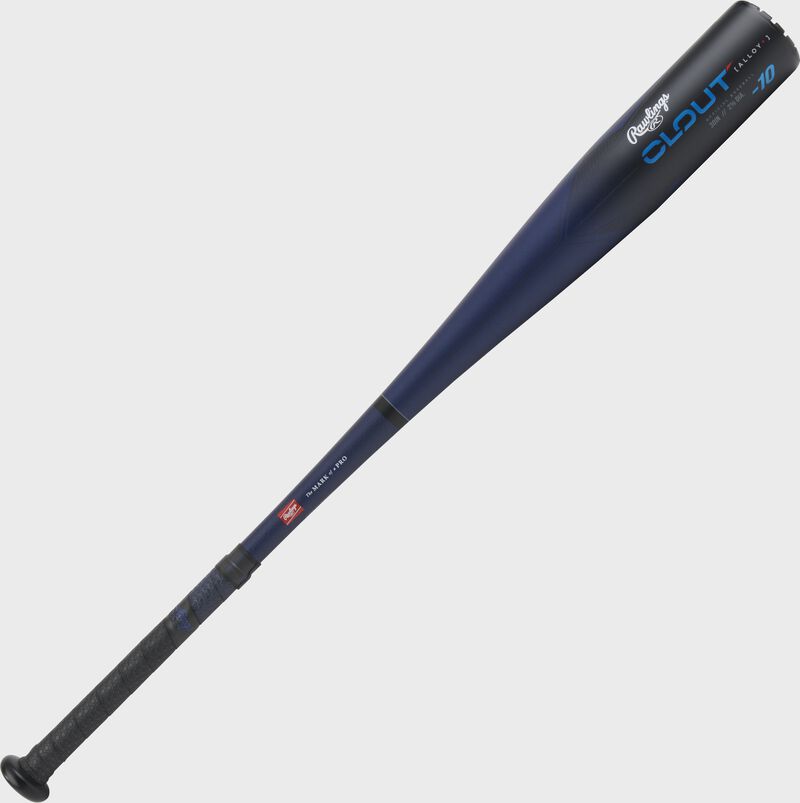 Angled view of a 2023 Rawlings Clout -10 USA Baseball bat - SKU: RUS3C10