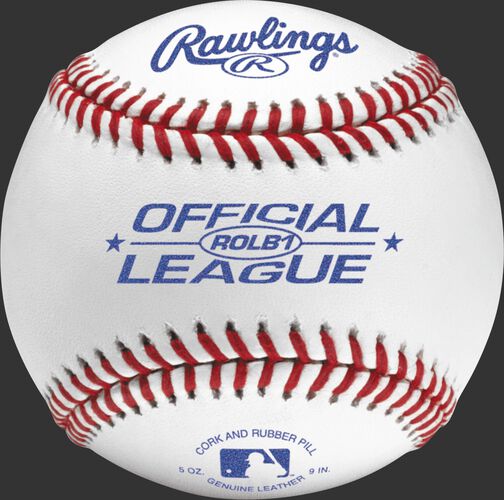 ROLB1 Official League youth competition grade baseball with raised seams