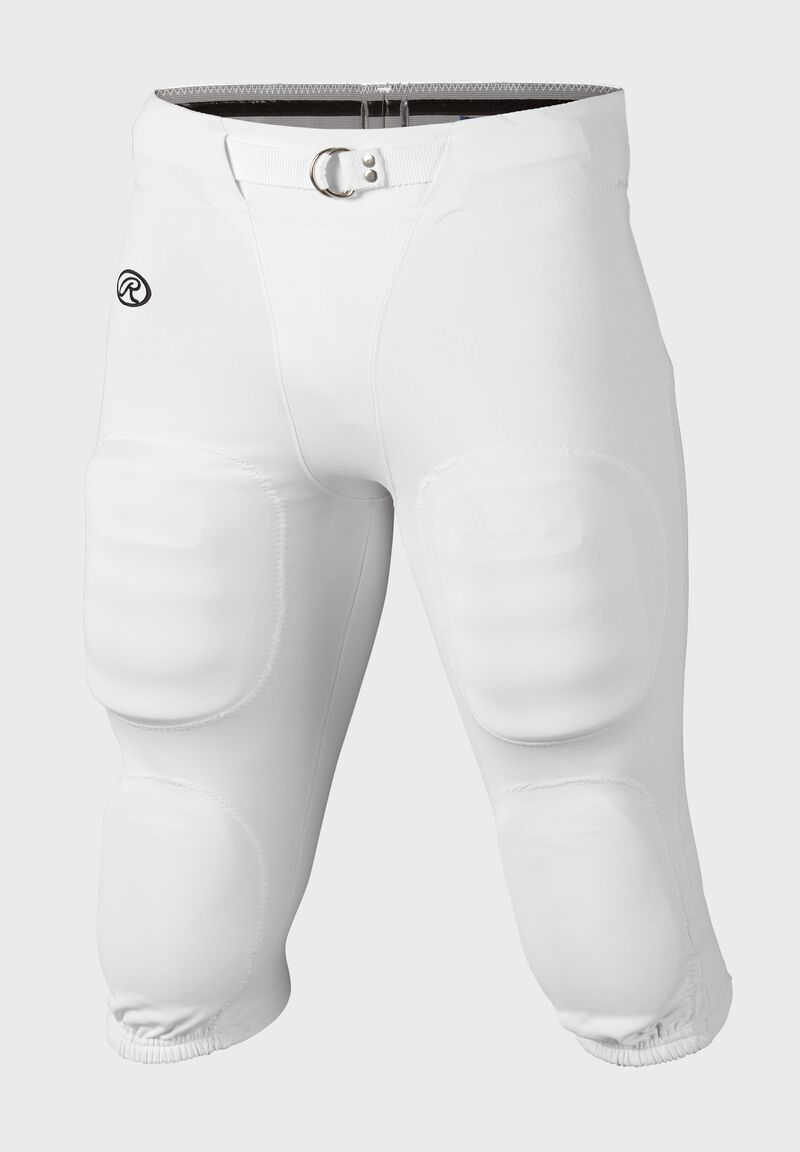 Front of Rawlings White Adult Slotted Football Pant - SKU #FP147 loading=