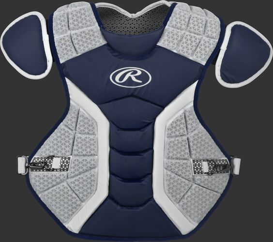 A navy/grey CPPRO Pro Preferred adult chest protector