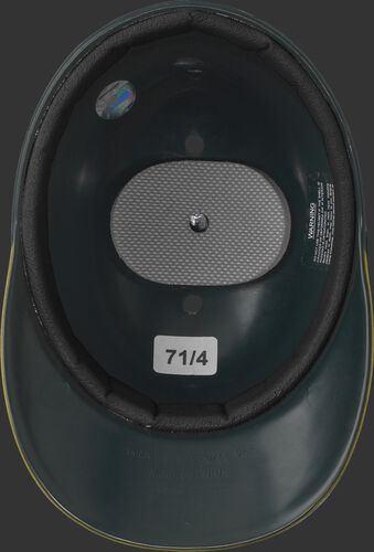 Inside padding on a black PBH traditional style catcher's helmet