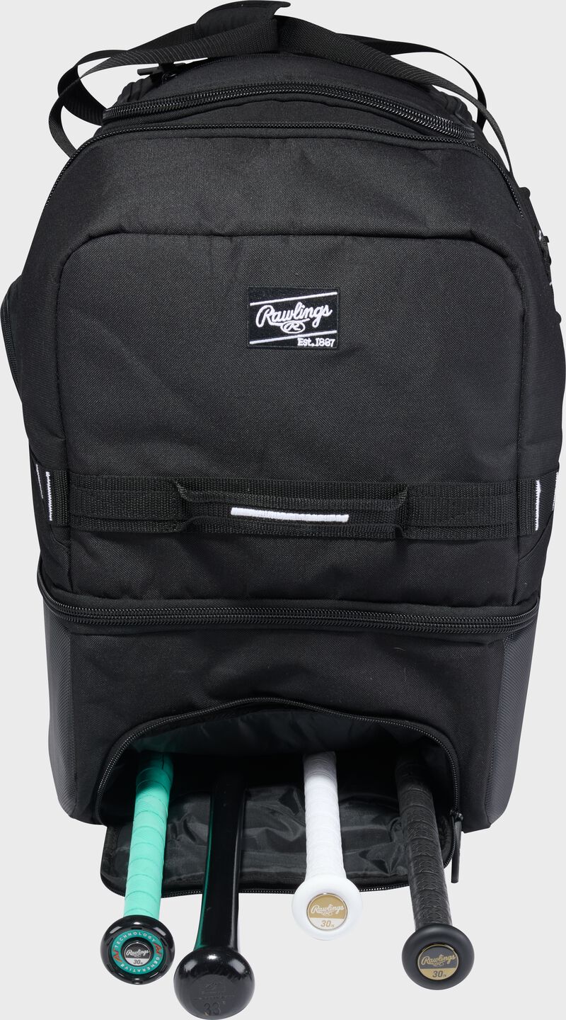 Rawlings YADI2 Luggage Wheeled Equipment Bag, Black