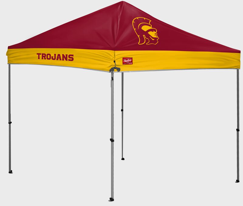 Black carry case for a USC Trojans canopy