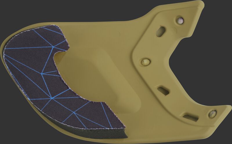 Padding on the inside of a Vegas gold MEXTR Mach batting helmet extension