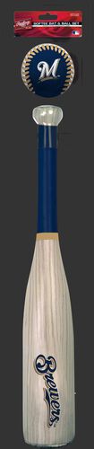 MLB Milwaukee Brewers Bat and Ball Set