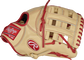 Web back view of camel and red 2021 Xander Bogaerts Pro Preferred infield glove image number null