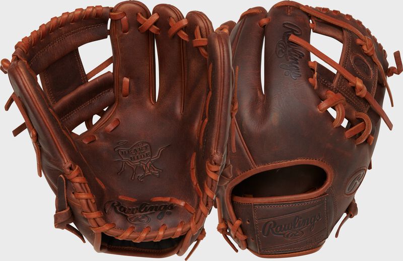 2 views showing the palm & back of a timberglaze Heart of the Hide element series glove - SKU: PRO204-2TI