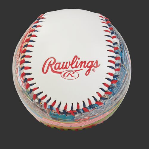 Rawlings logo on an Atlanta Braves team stadium ball
