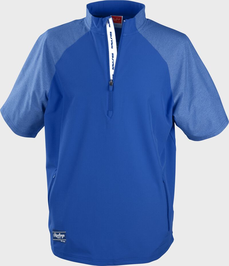Front of a royal Rawlings ColorSync short sleeve cage jacket - SKU: CSSSJ2-R
