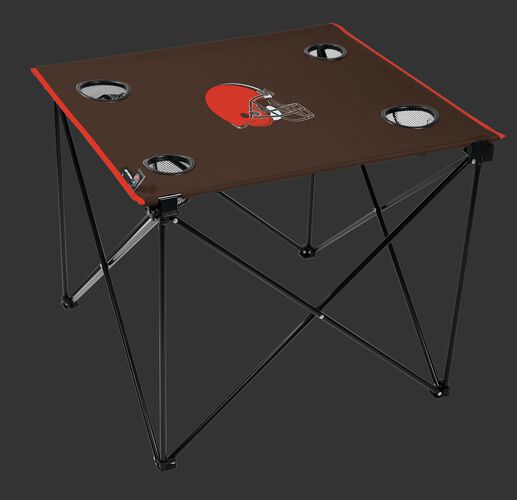 Rawlings Brown NFL Cleveland Browns Deluxe Tailgate Table With Team Logo Printed In The Middle SKU #00701064111