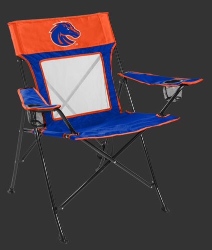 Front of Rawlings Blue and Orange NCAA Boise State Broncos Game Changer Chair With Team Logo SKU #00643125111