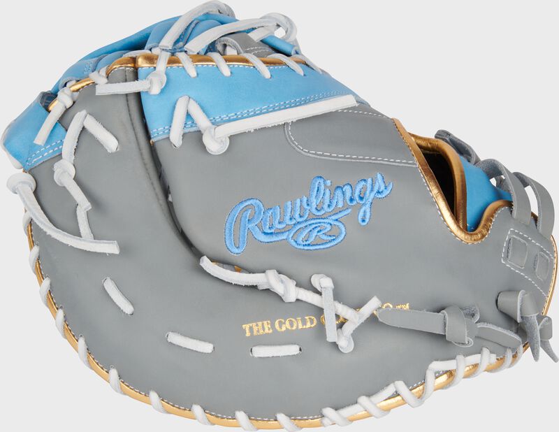 Liberty Advanced Color Series 13 in 1st Base Mitt, Gray/Columbia Blue, Left