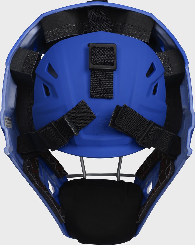 Back view of Rawlings Velo 2.0 Catcher's Helmet - SKU: CHV27
