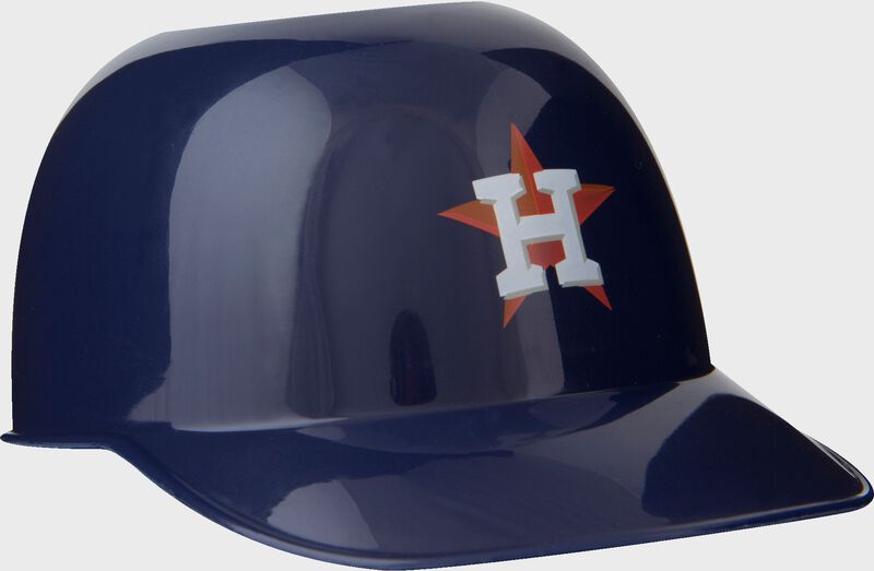 Front of Rawlings Navy Blue MLB Houston Astros Snack Size Helmets With Team Logo SKU #01950002122