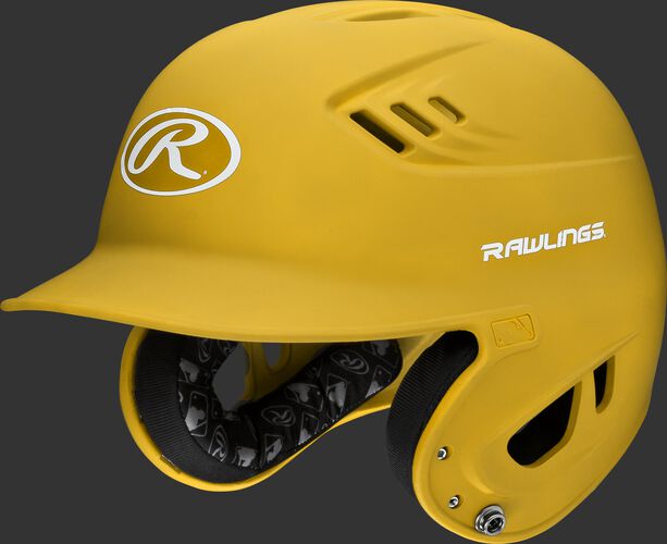 A light gold R16MS Velo batting helmet with Cool-Flo vents