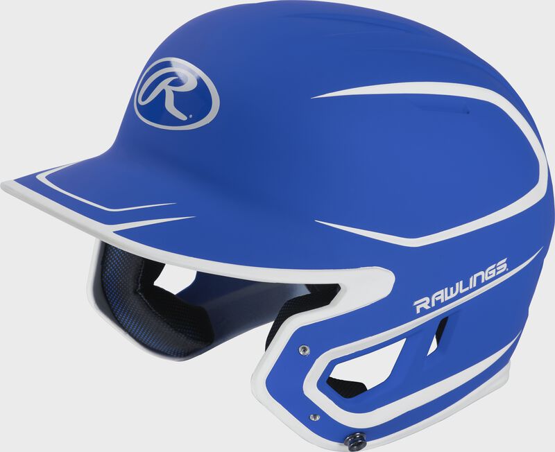 Front left-side view of Rawlings Mach Batting Helmet | 1-Tone & 2-Tone - SKU: MACH