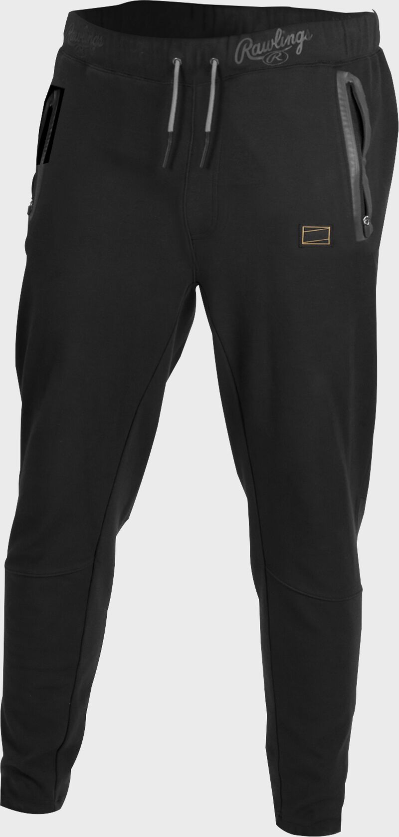 Black Gold Collection jogger style pants with gray draw strings - SKU: GCJOG-B