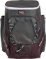 Front of a maroon Impulse baseball backpack with a gray front pocket - SKU: IMPLSE-MA image number null