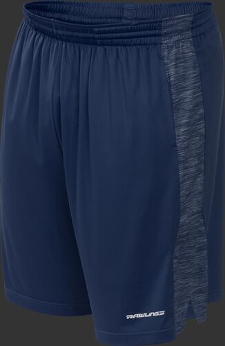 Front of Rawlings Navy Adult Launch Training Shorts - SKU #LS9