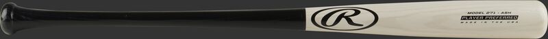 A 2021 Player Preferred 271 Ash wood bat with a white-wash barrel, black handle, & black logos - SKU: 271RAB