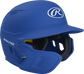 Front right-side view of Mach Left Handed Batting Helmet with EXT Flap| 1-tone, Royal image number null