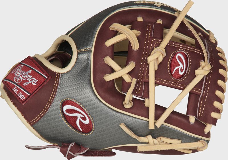 Thumb of a PRO314-2CSHCF Rawlings Heart of the Hide ColorSync 11.5-inch infield glove with a sherry I-web