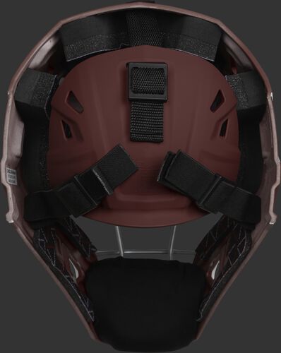 Adjustable back plate of a cardinal CHV27J Velo 2.0 hockey style catcher's mask
