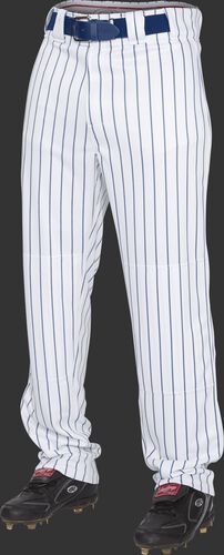 Front of Rawlings Navy Youth Semi-Relaxed Pinstripe Pant - SKU #YPIN150