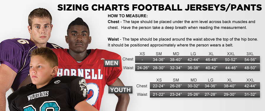 Under Armour Football Jersey Size Chart