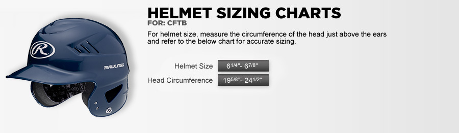 Softball Helmet Size Chart