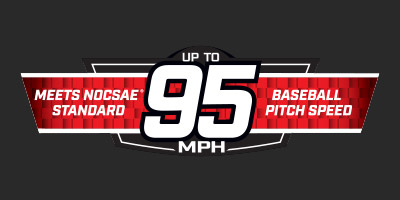 Meets NOCSAE Standard. Up to 95 MPH Baseball pitch speed